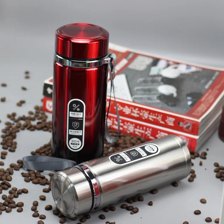 High Capacity Business Thermos Mug Stainless Steel Tumbler Insulated Water Bottle Portable Vacuum Flask For Office Tea Mugs