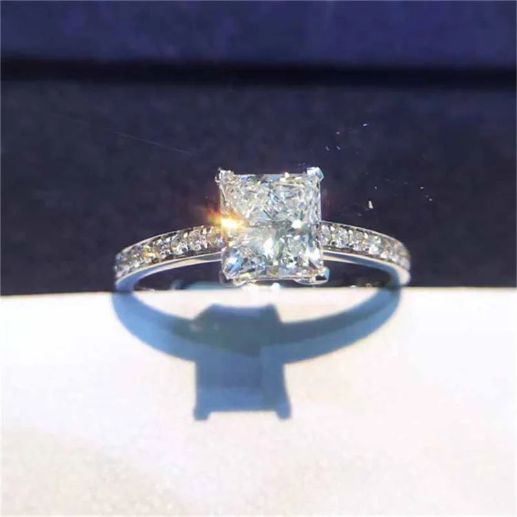 Cubic Zirconia White Gold Ring for Women - Bridal & Wedding