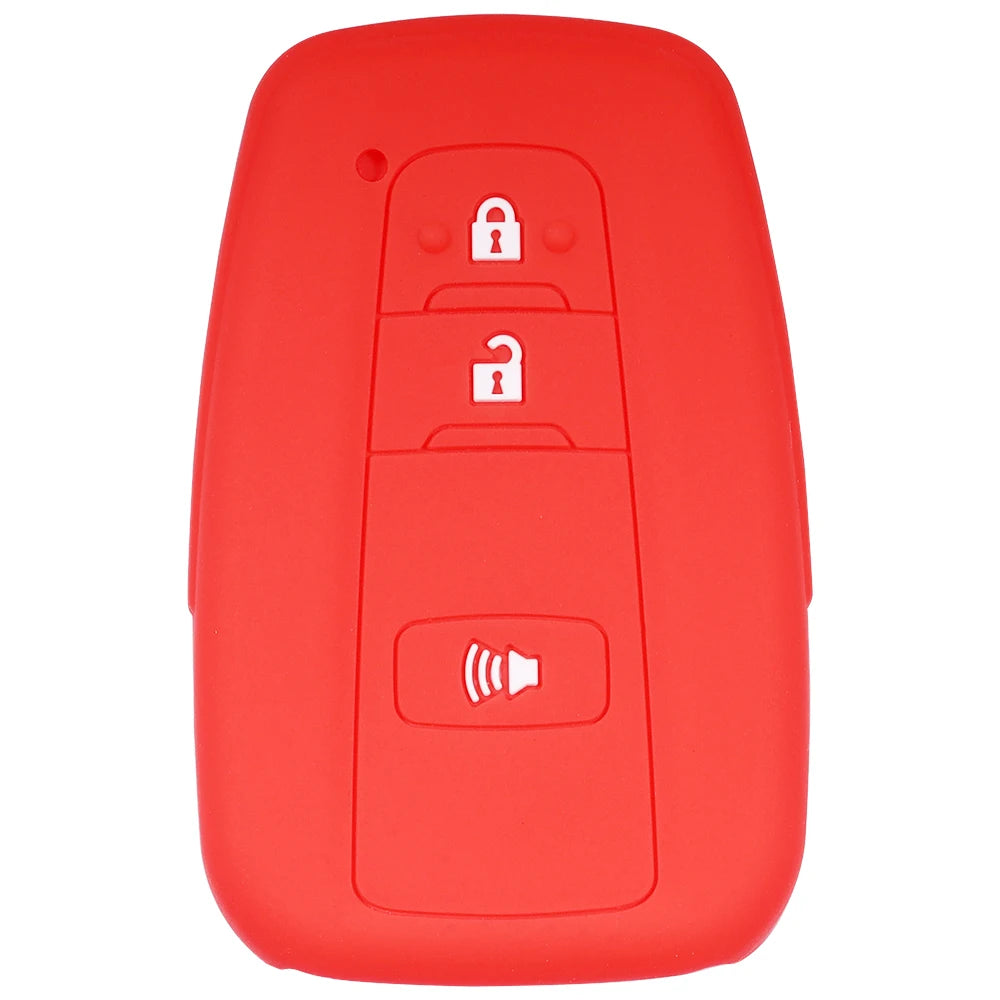 Lcyam Key Fob Cover Case Remote Protector Smooth Silicone Fits for Toyota Rav4 Corolla Camry Hilux Car Accessories Key Cover