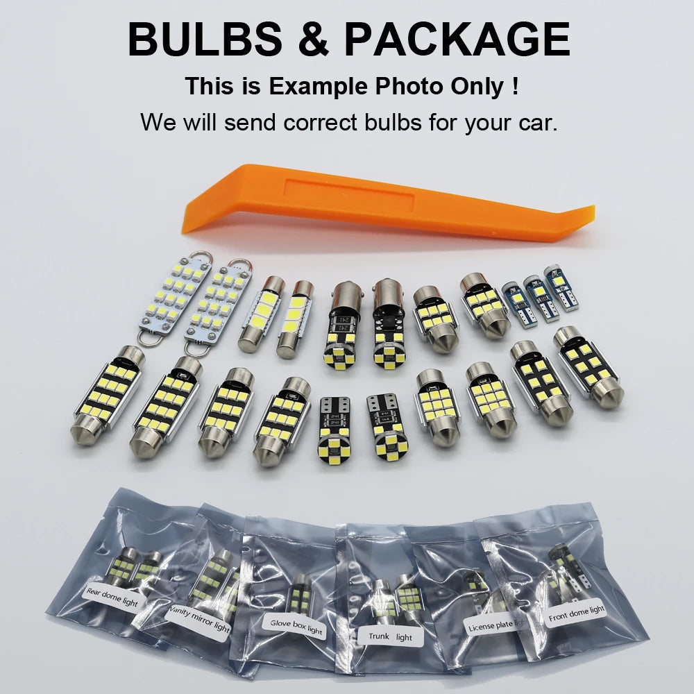 10pcs LED Interior Light Bulbs For Toyota Highlander Kluger 2021 2022 2023 2024 2025