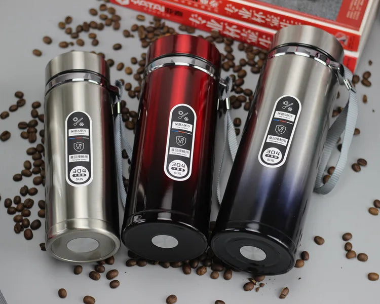 High Capacity Business Thermos Mug Stainless Steel Tumbler Insulated Water Bottle Portable Vacuum Flask For Office Tea Mugs