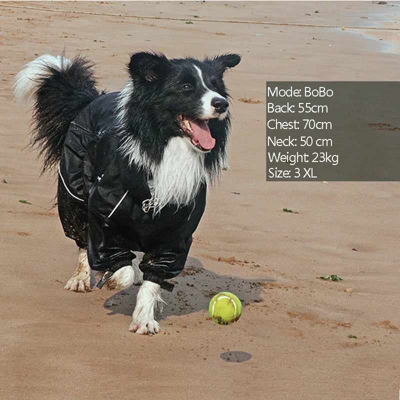 Full-Body Dog Rain Jumpsuit - Reflective Outdoor Coat for Dogs - photo 6