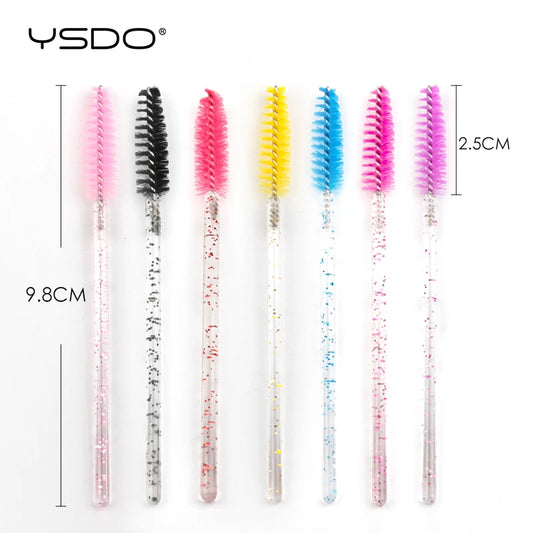 5/50 Pack Eyelash Brushes Mascara Wands Lash Spoolies Applicator Tool - photo 6