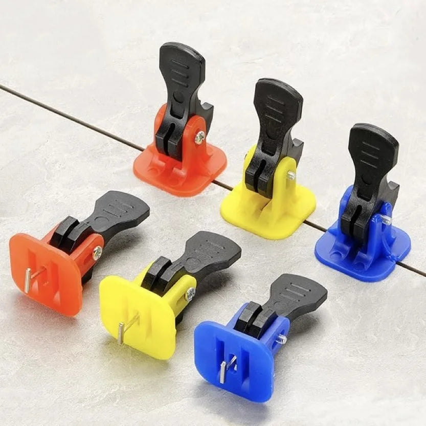 Tile Leveling System Kit, 50 Pieces, Yellow or Red
