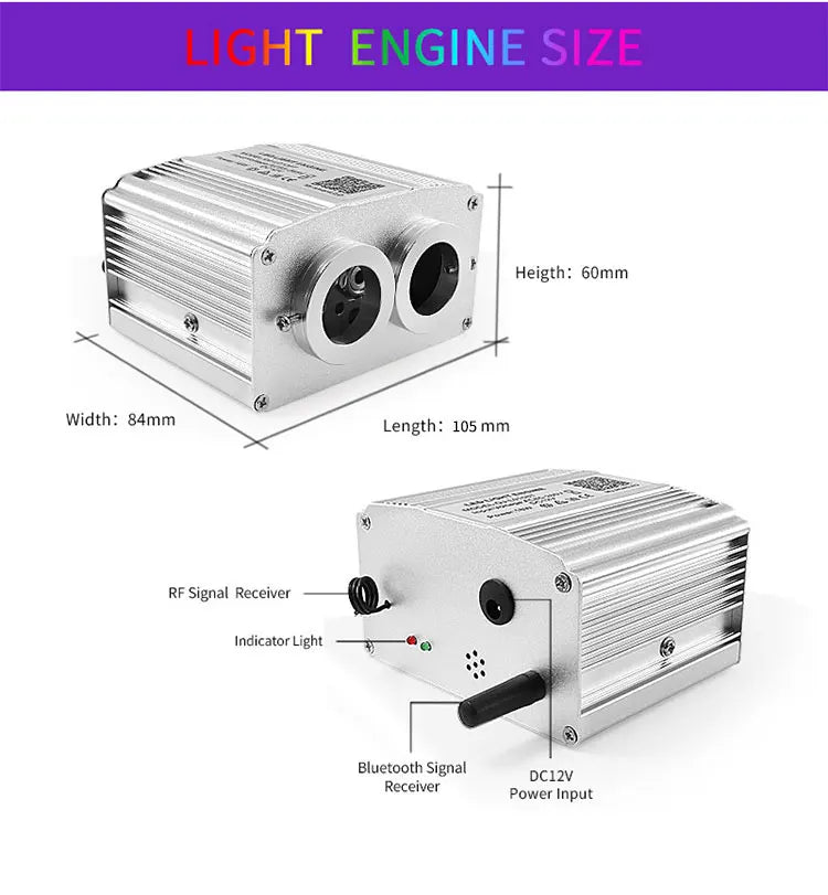 16w Twinkle LED Car Starry Sky Light Roof Star Night Lights Interior Starry Sky Ceiling Auto Interior Stars Fiber Optic Lamp