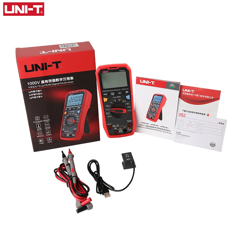 UNI T Professional Digital Multimeters UT61B+ UT61E+ UT61D+1000V Analog Multimeter Resistance Capacitance Test Multi Tester