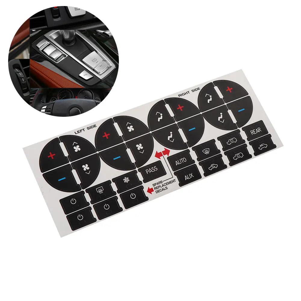 Climate Control AC Button Repair Stickers — Chevrolet Tahoe, Suburban, Avalanche, Silverado & GMC Yukon