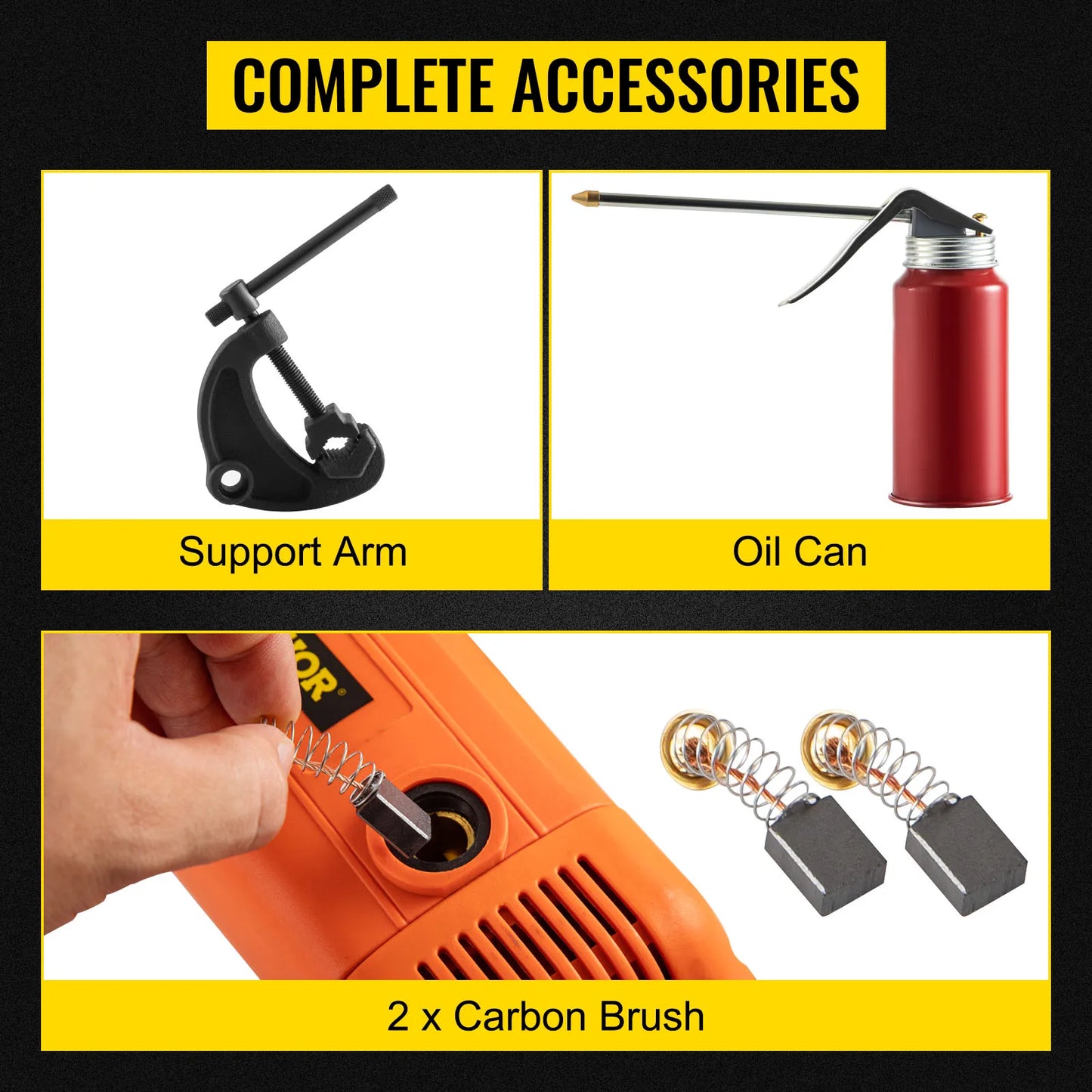 SucceBuy 2300W Electric Pipe Threader Handheld Household Galvanized Iron Pipe Sleeve Machine Industrial Threading Tool w/ 6 Dies