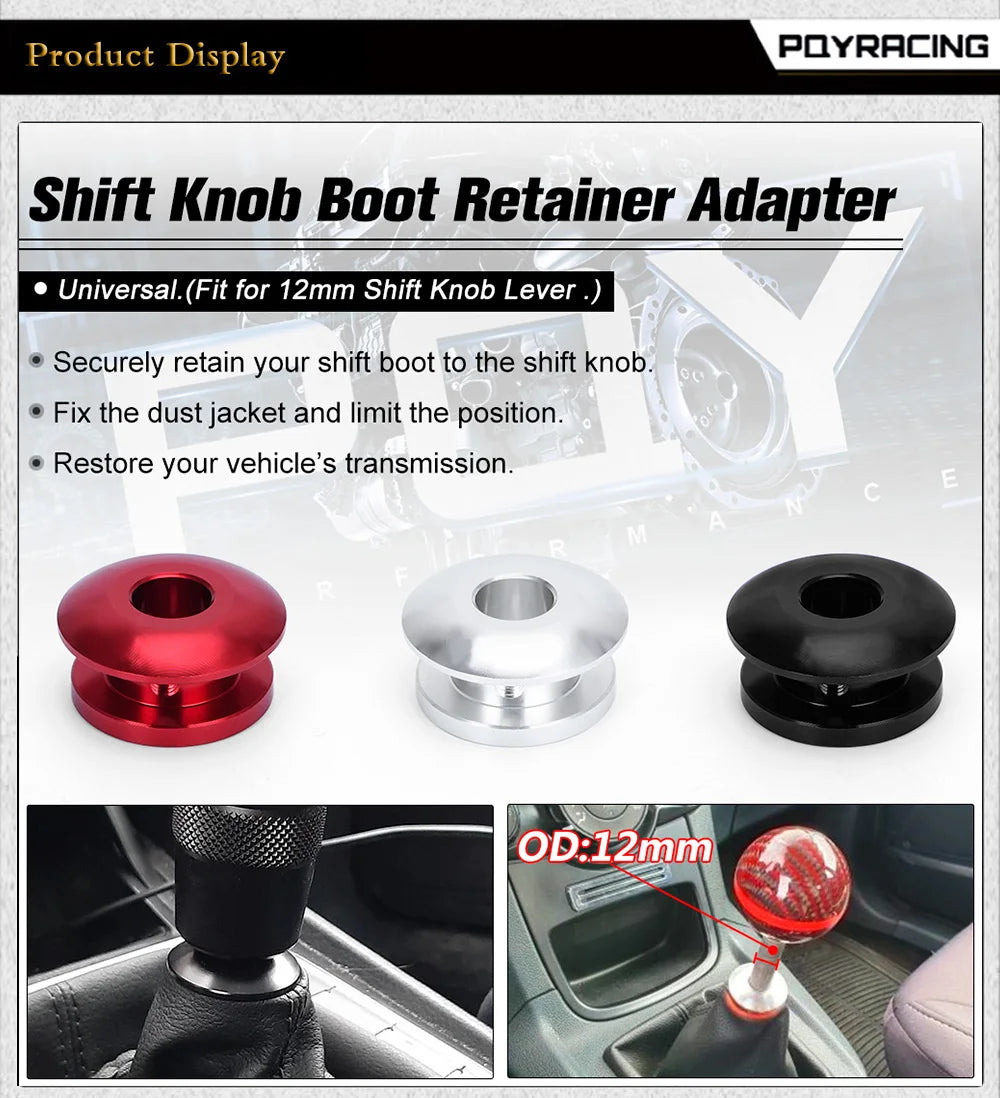 Universal Shift Knob Stopper Shifting Head Limiter Fixed Base Gear Head Buckle Aluminum Car Gear Knob Limiter PQY-SKA93