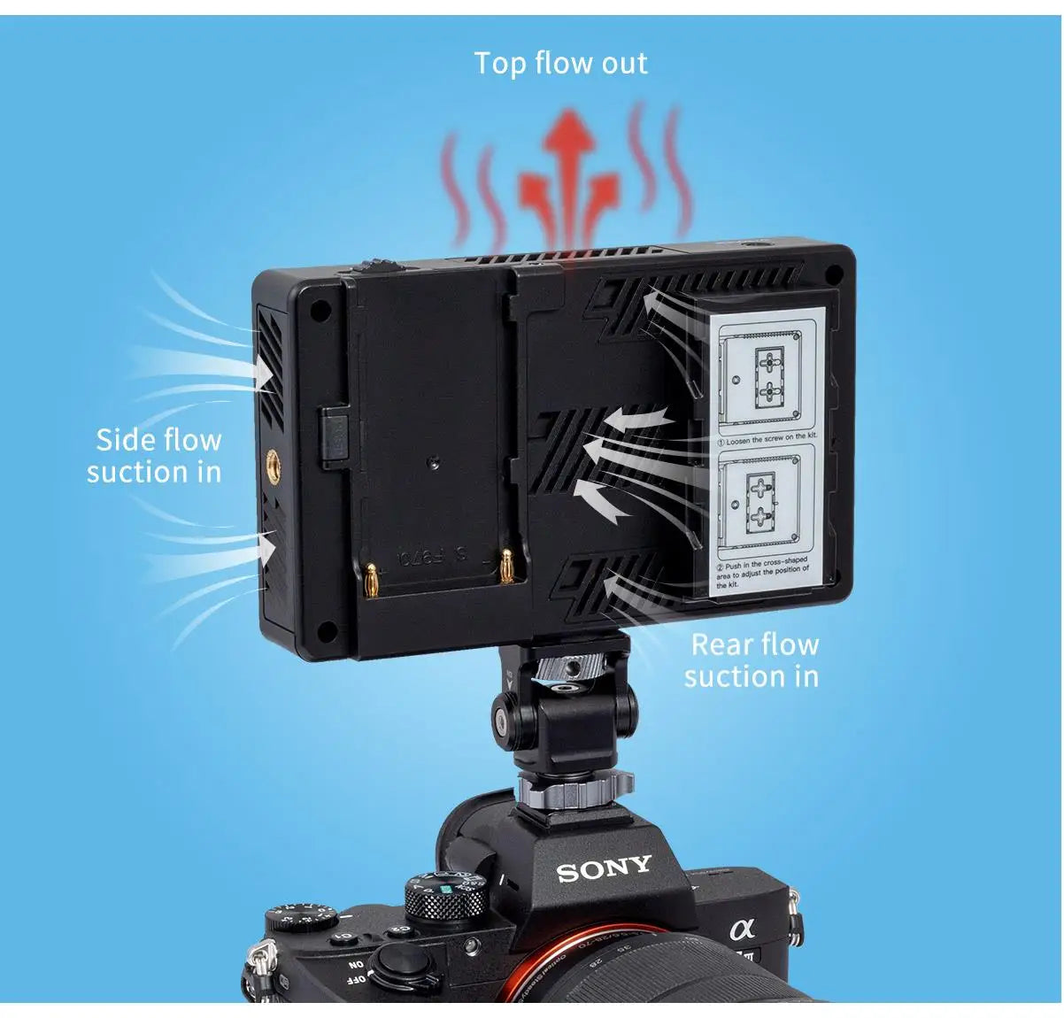 FEELWORLD 5.5 Inch 3000nit Ultra Bright Touch Screen Camera DSLR Field Monitor 4K HDMI Instal Kit for  Gimbal Rig Youtube LUT5