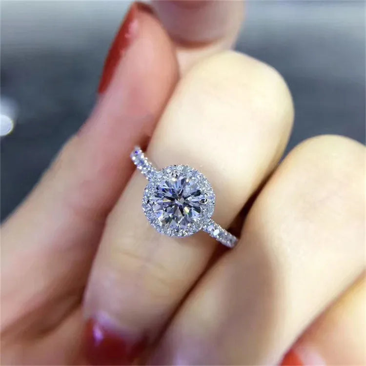 Cubic Zirconia White Gold Ring for Women - Bridal & Wedding