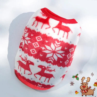 Cute Dog Winter Vest — Soft Flannel Puffer Jacket for Small Cats & Dogs