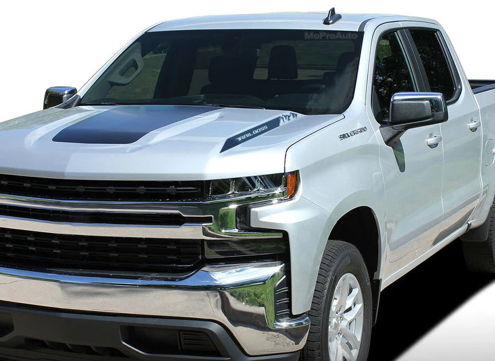Pickup Hood Side Stickers For Chevrolet Silverado Trail Boss Graphics Truck Vinyl Covers Mountain Decor Decal Auto Accessories