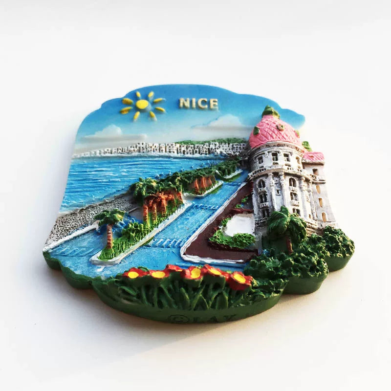 France  Paris Fridge Magnet Souvenir Carcassonne Cannes Imanes Para Riviera Arch of Triumph NICE Magnetic Stickers Home Decor