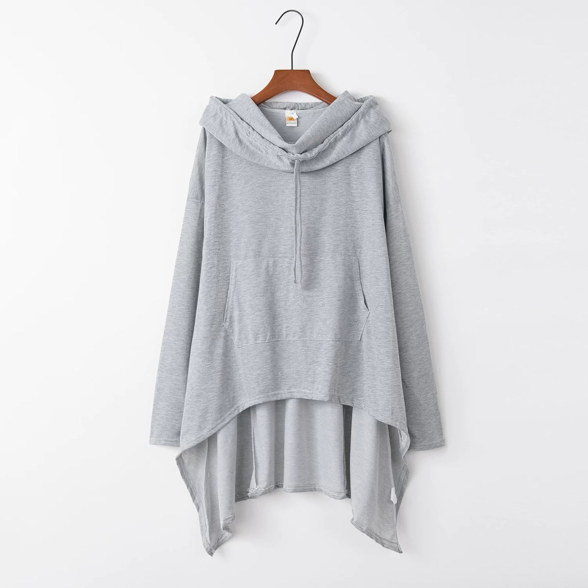 Women's Long Solid Color Hoodie with Pockets