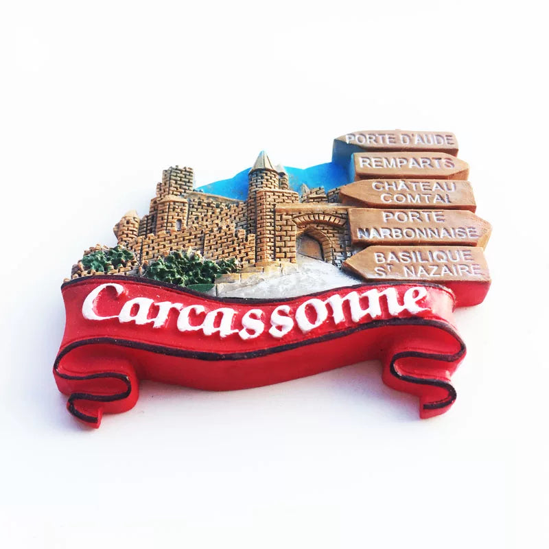 France  Paris Fridge Magnet Souvenir Carcassonne Cannes Imanes Para Riviera Arch of Triumph NICE Magnetic Stickers Home Decor