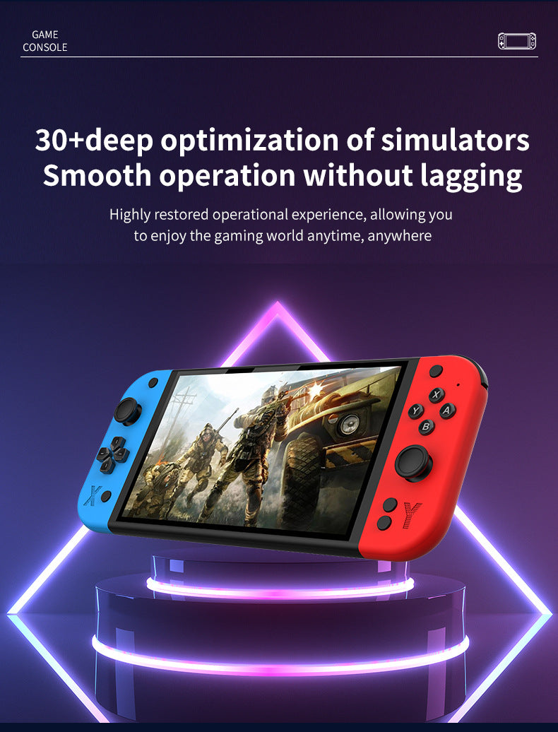 G90 Portable Handheld Game Console 7-inch IPS HD Screen Retro Gaming Arcade for PSP/PS1 64G TV Game Controller For Children Gift