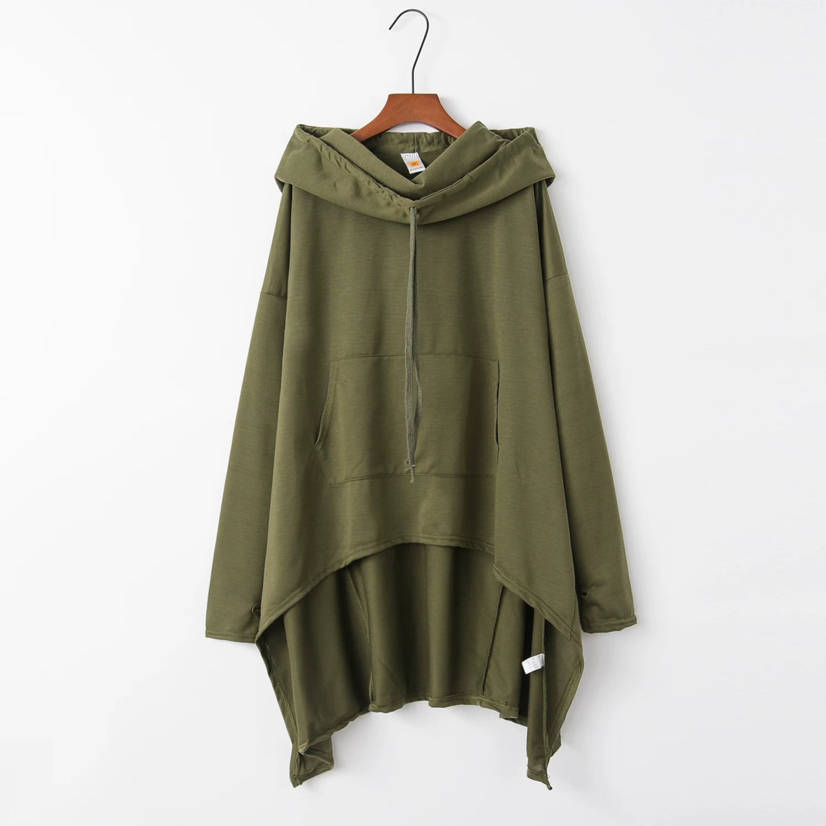 Women's Long Solid Color Hoodie with Pockets