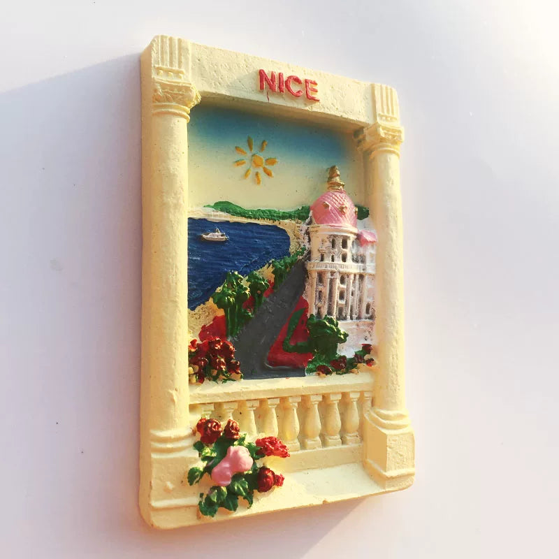 France  Paris Fridge Magnet Souvenir Carcassonne Cannes Imanes Para Riviera Arch of Triumph NICE Magnetic Stickers Home Decor