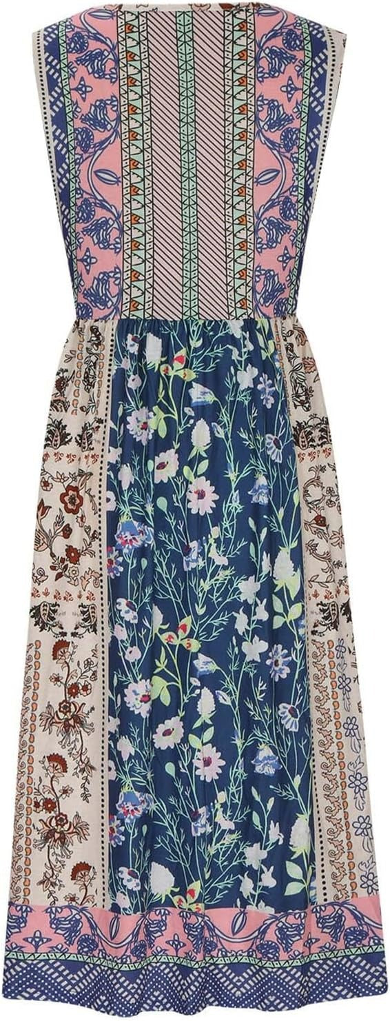 Women's European Print Sleeveless Pullover Casual Dress – Summer Floral Strap Dress 2026