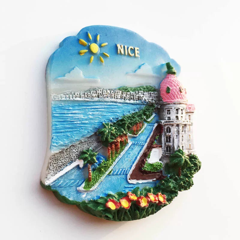 France  Paris Fridge Magnet Souvenir Carcassonne Cannes Imanes Para Riviera Arch of Triumph NICE Magnetic Stickers Home Decor