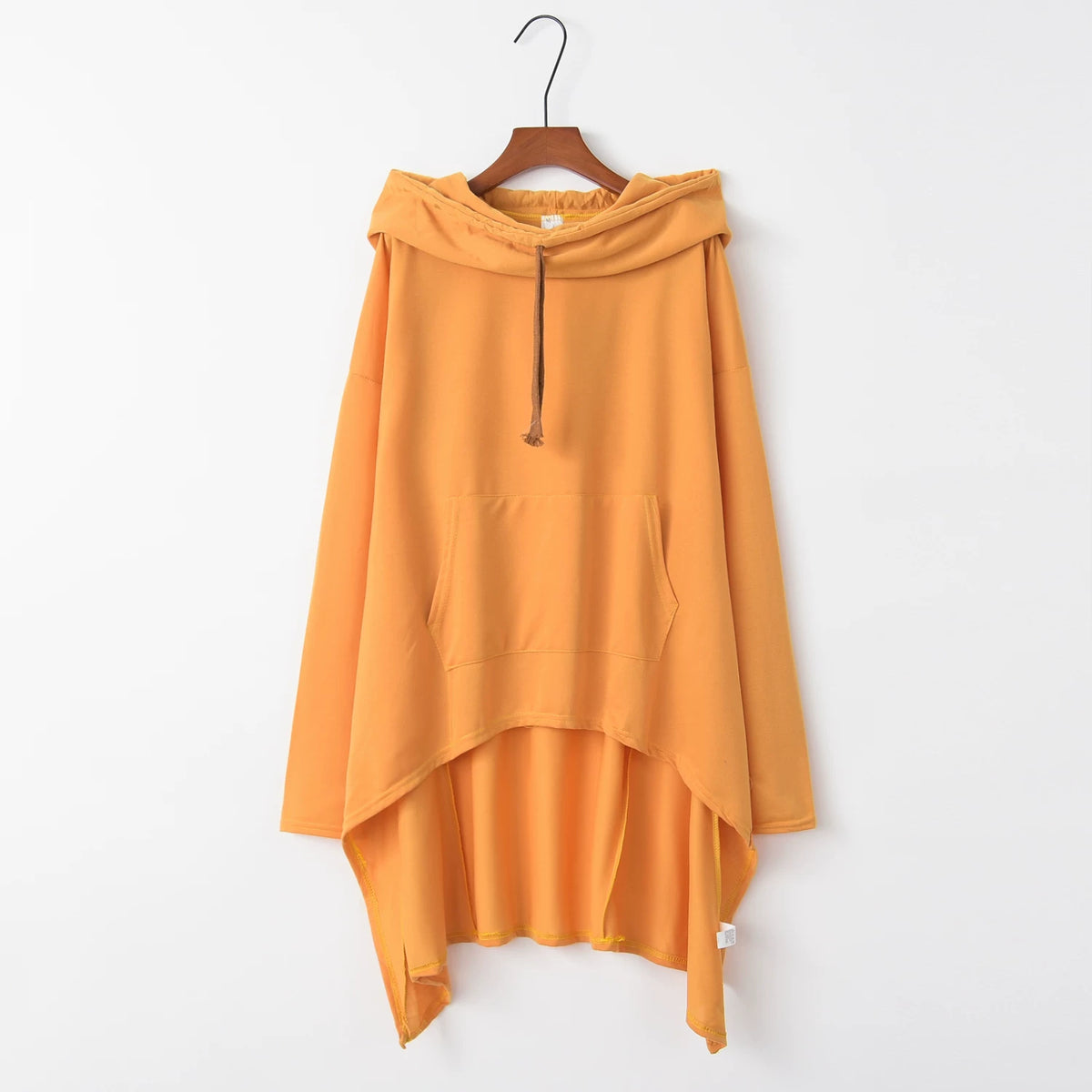 Women's Long Solid Color Hoodie with Pockets