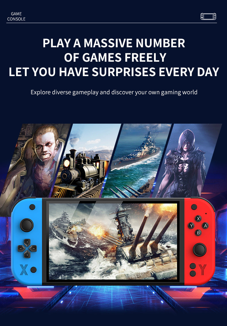 G90 Portable Handheld Game Console 7-inch IPS HD Screen Retro Gaming Arcade for PSP/PS1 64G TV Game Controller For Children Gift
