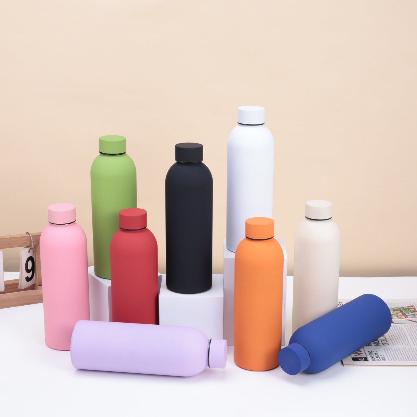 Custom Name Thermos Large Vacuum Flask 304 Stainless Steel Portable Thermos Bottle 0.5L Outdoor Sports Water Bottle Travel Mug
