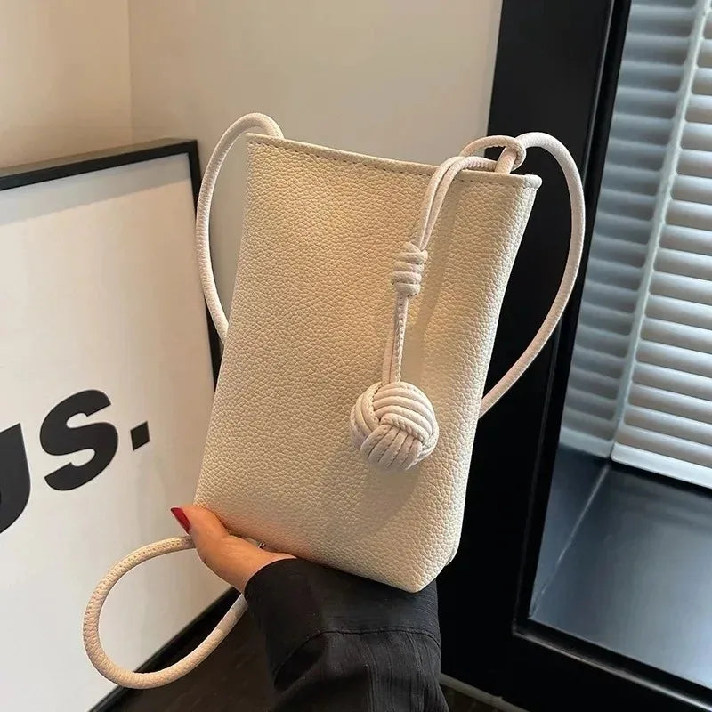 Women's Faux Leather Flap Crossbody Bag - Mini Phone Purse - photo 4
