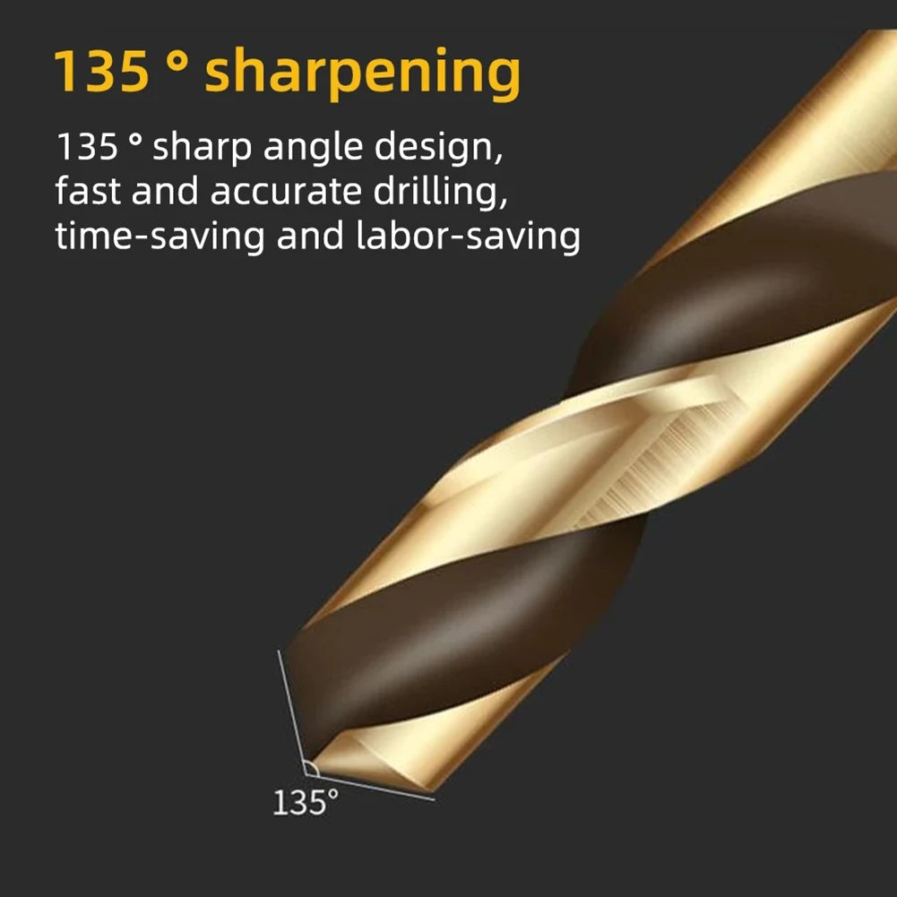 6pcs HSS Double-Headed Auger Drill Bits For Metal Stainless Steel Wood Drilling Power Tool 3mm/ 3.5mm/ 4mm/ 4.5mm/ 5mm/ 6mm