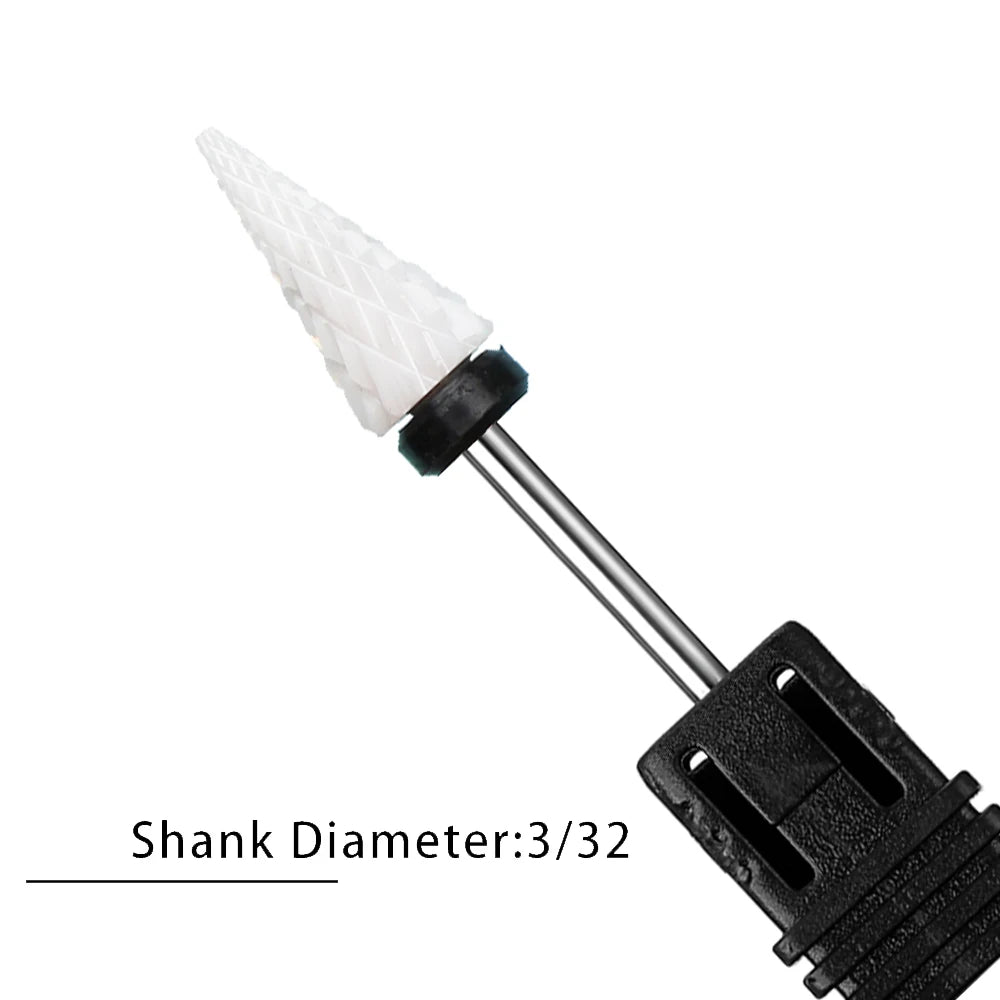 Nail Drill Bits Flame Ceramic Cutters for Manicure Electric Pedicure Nail Bits Gel Polish Remover Files Burr Nail Accessories