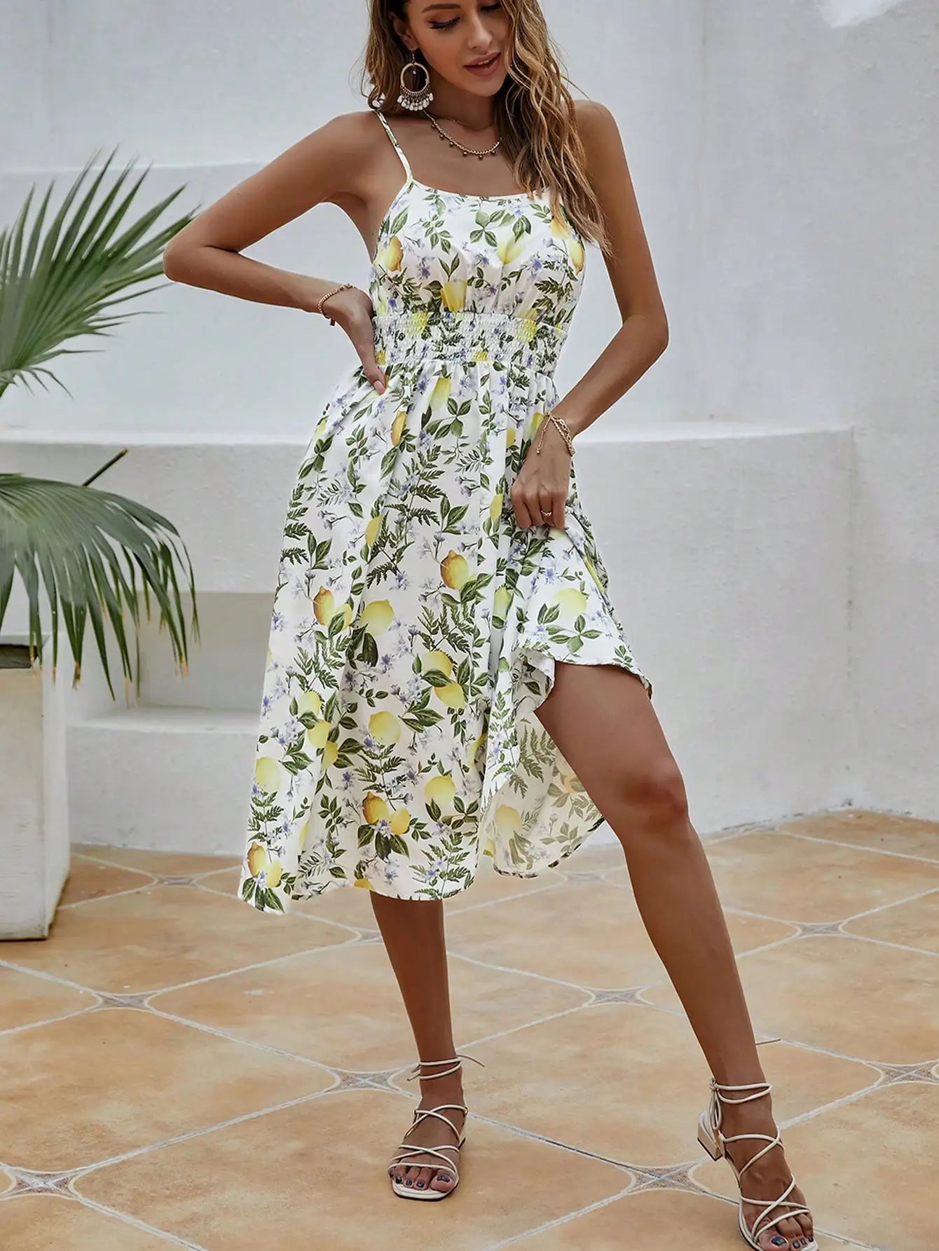 Elegant women's dress, beach, casual, vacation style