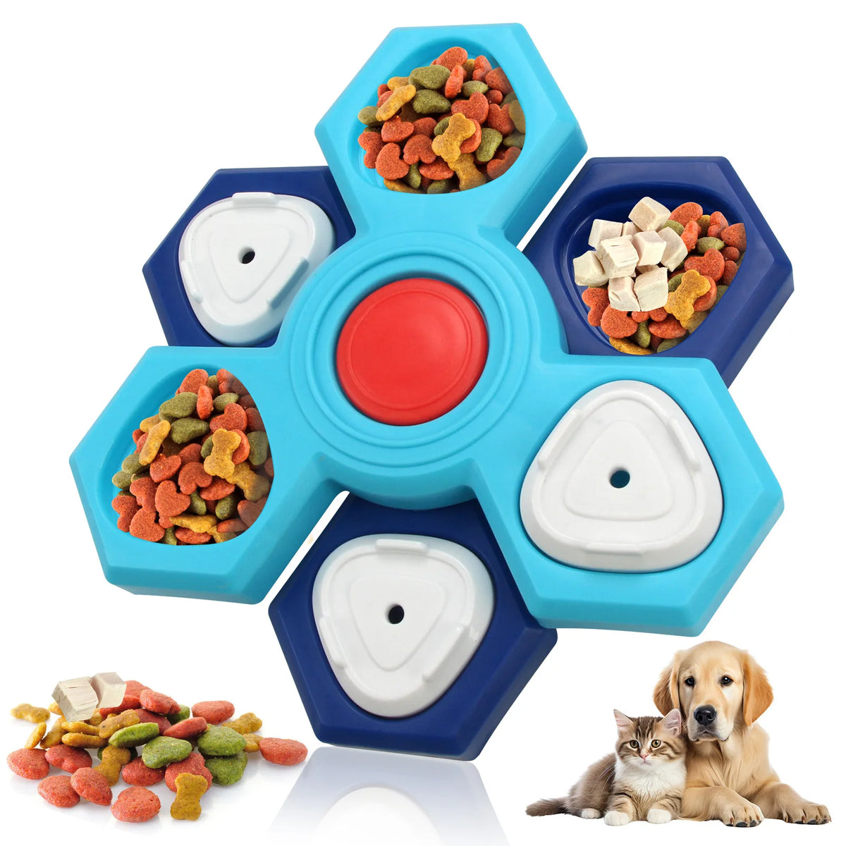 Rotating Treat Dispenser Dog Puzzle - Boredom Buster Toy – photo 9