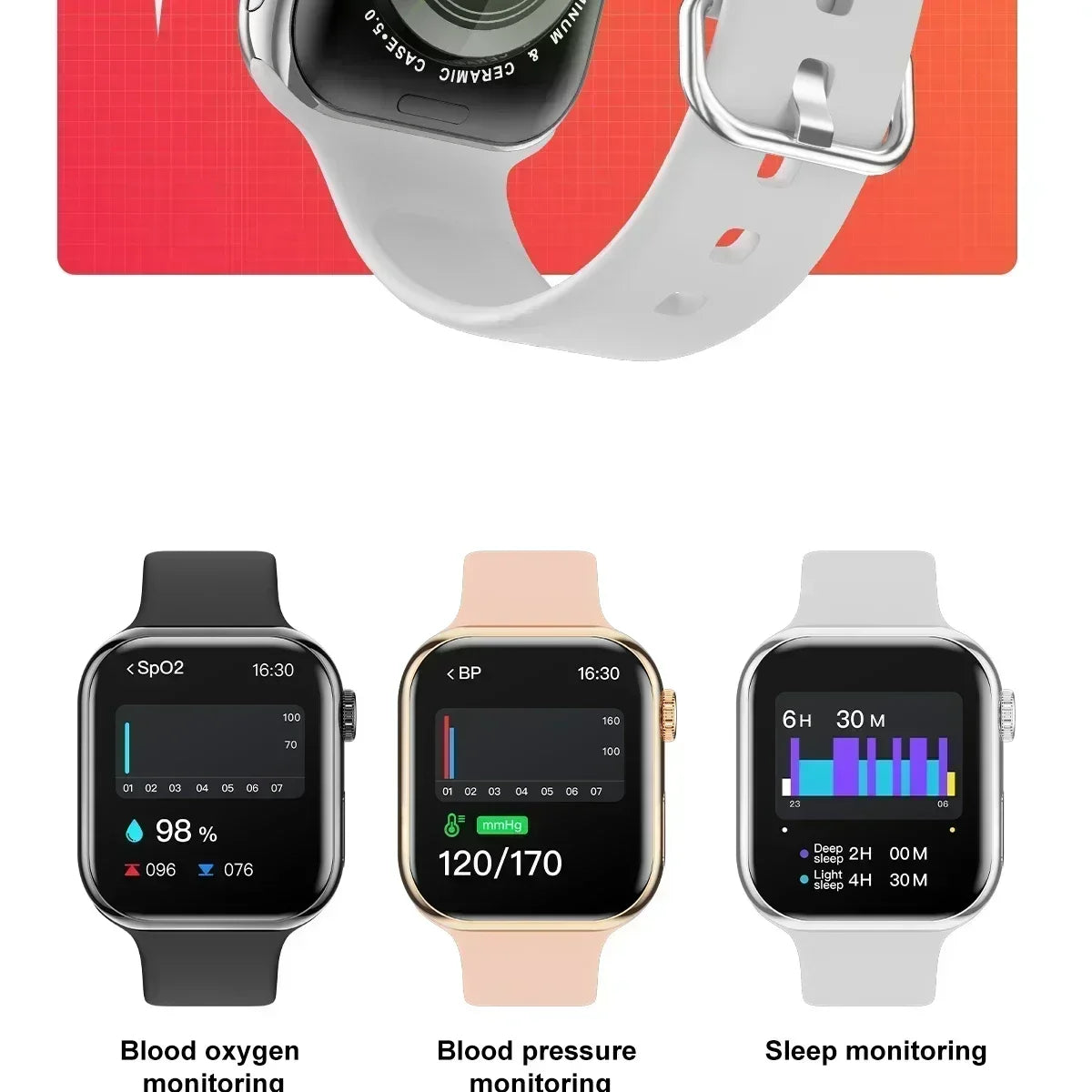 Smart Watch Series 10 – 1.9" OLED HD Screen, GPS, NFC, BT Calling, Wireless Charging, IP68 | iOS & Android | Multiple Strap Options