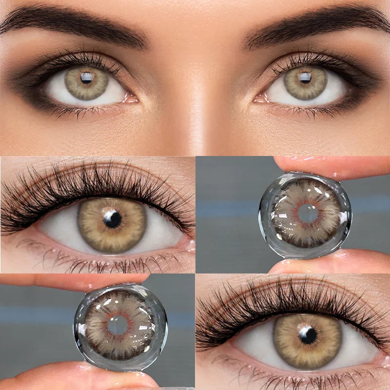 KSSEYE 1 Pair Hot Sales Green Color Contact Lenses for Eyes Siri Series Myopia Lenses 0~-8.00 Degree High Quality Blue Iris Lens