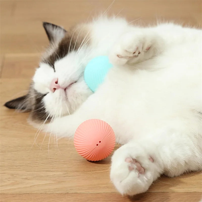 Smart Electric Rolling Cat Toy Ball – USB Rechargeable Automatic Interactive Teaser | Moving Bouncing Ball for Cats
