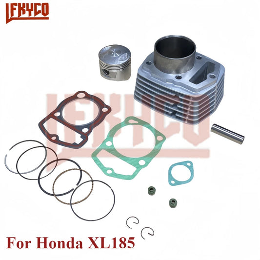 Motorcycle 63mm Bore Engine Cylinder Piston Ring Tool Sleeve Kit Motor for Honda XL185 185CC Motoblock ATV Equipment Accessories