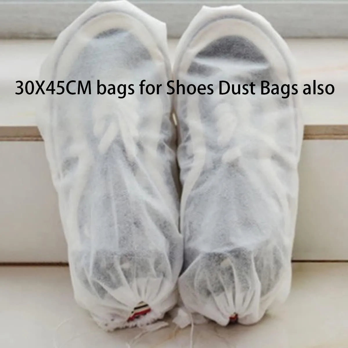 50Pc Fruit Protection Bags — Drawstring Mesh Tree Netting Covers