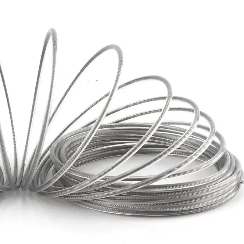 2.4/2.7/3.0/4.0mm*15m Steel Wire Nylon Grass Trimmer Line Brushcutter Trimmer Rope Lawn Mower Cord Durable Steel Trimmer Line