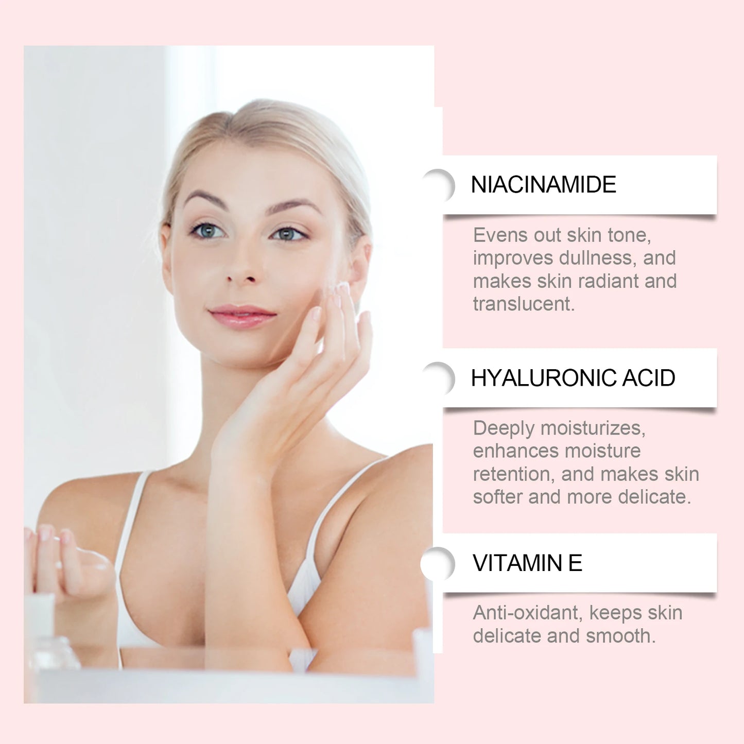 Hyaluronic Acid Firming Essence, Hydrating, Firming, Lightening And Smoothing Fine Lines Face Essence