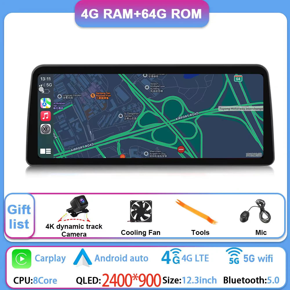 12.3 Inch Android 15 For GMC Yukon Chevrolet Tahoe Silverado 2007 - 2013 Car Radio Multimedia Player GPS Head Unit Auto StereoBT