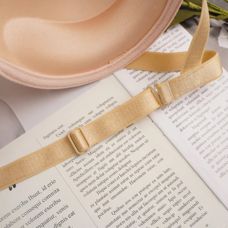 Gather the support with underwired women's underwear transparent shoulder strap bandeau removable shoulder strap bra