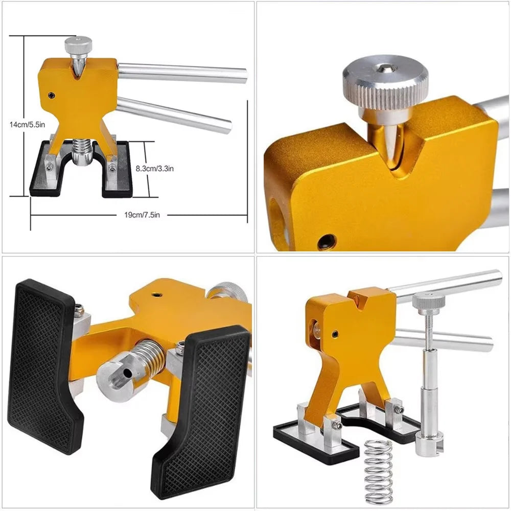 Auto Paintless Dent Repair Kit – Car Body Dent Removal Tool Set with T-Bar Puller & Glue Gun