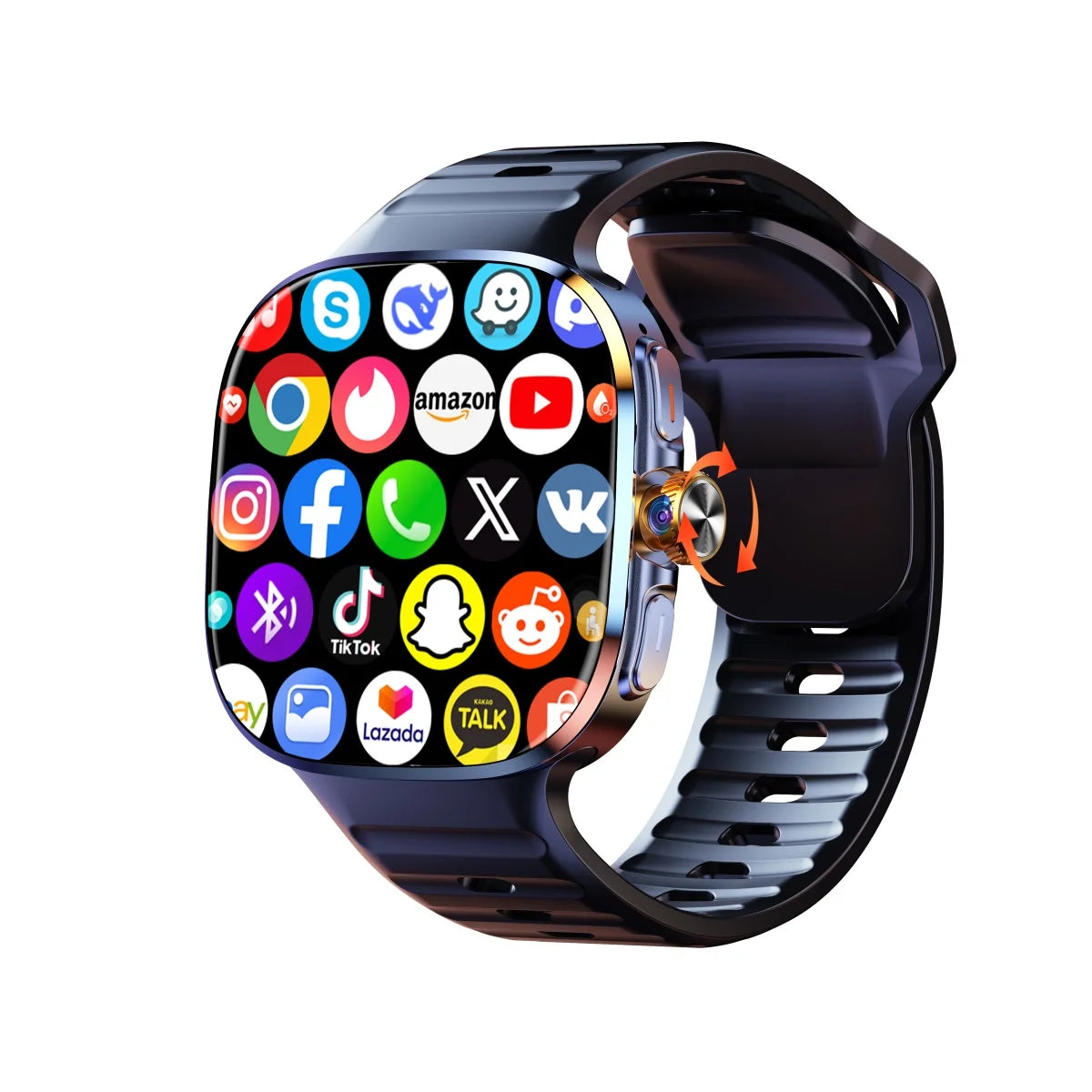 M99 Mini New Package 2.29inch Amoled Smartwatch 5G LTE Android 13.0 Smart Watch With Touch ID Fingerprint unlock GPS WIFI Sim