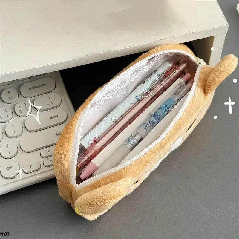 Cute Cartoon Bear Pencil Cases For Kids Girls Kawaii Rilakkuma Pencil Pouch Organizer Pen Bag School Stationeries Gifts Ins