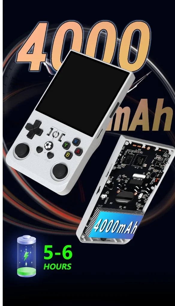 R36MAX Retro Handheld Video Game Console Linux System 4.0Inch IPS Screen Portable Pocket Video Player 64GB 128GB Games Kids Gif