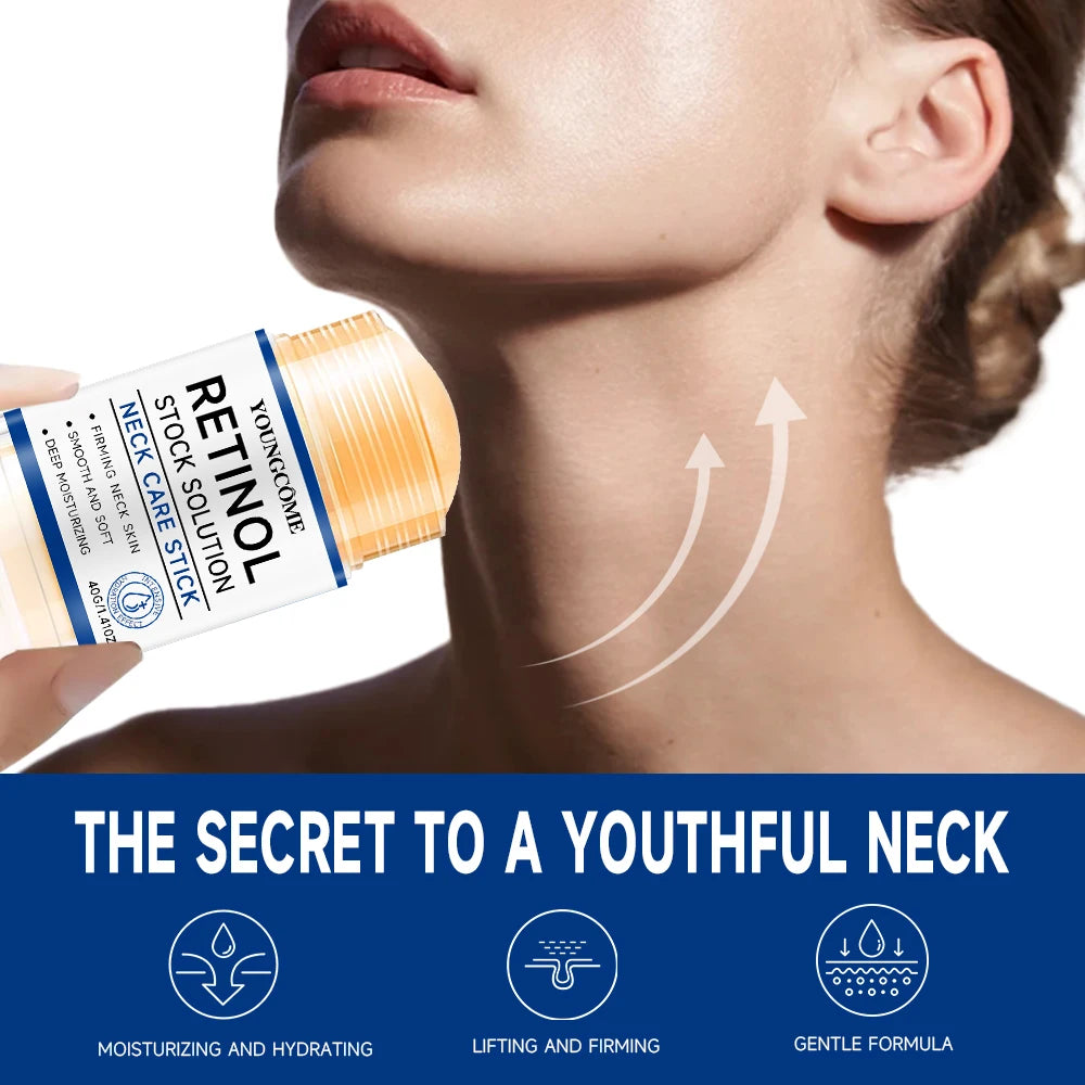 YOUNGCOME Retinol & Collagen Neck Firming Stick 40g – Anti-Aging, Wrinkle Reduction, Dark Spot Correction & Tightening | CPNP Certified | 1, 2 & 4 Pcs