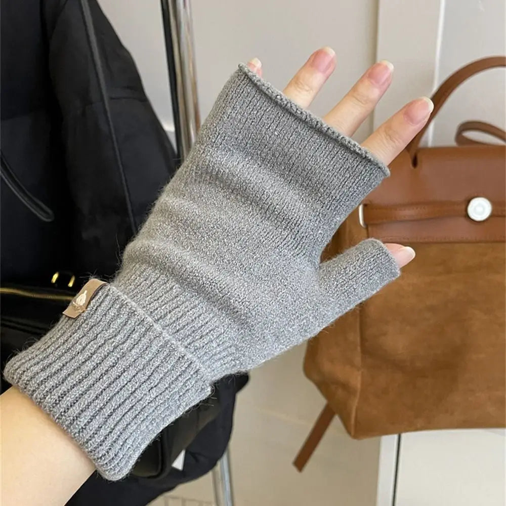 Long Knit Fingerless Gloves - Stretch Arm Sleeves for Fall and Winter - photo 2