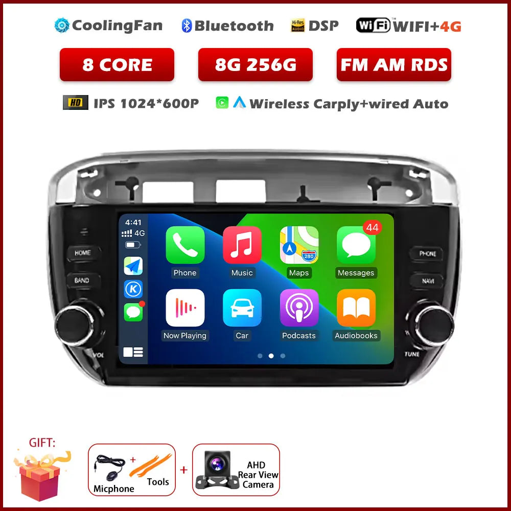 7" Android Car Stereo for Fiat Linea & Punto Evo (2012–2015) — CarPlay, Android Auto, GPS, 4G, Bluetooth 5.0