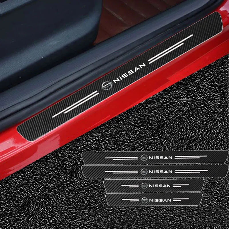 Carbon Fiber Car Sticker Car Door Protective Strip For Nissan J10 X-Trail Qashqai Juke Leaf Micra NOTE Patrol Pulsar NISMO